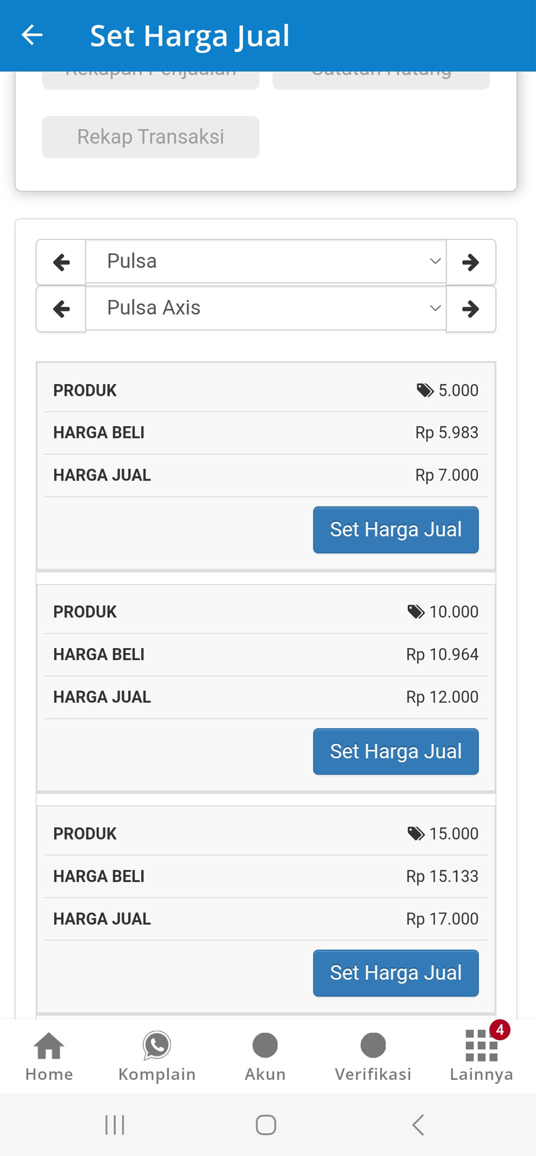 Atur Harga Jual